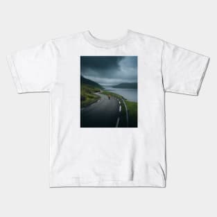 Faroe Islands Road Kids T-Shirt